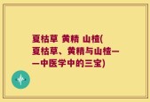 夏枯草 黄精 山楂(夏枯草、黄精与山楂——中医学中的三宝)