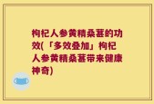 枸杞人参黄精桑葚的功效(「多效叠加」枸杞人参黄精桑葚带来健康神奇)