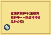 重楼黄精种子(重楼黄精种子——新品种种植品种介绍)
