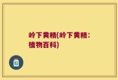 岭下黄精(岭下黄精：植物百科)