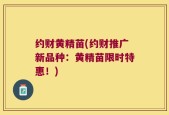 约财黄精苗(约财推广新品种：黄精苗限时特惠！)