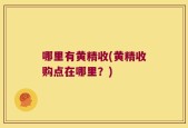 哪里有黄精收(黄精收购点在哪里？)