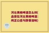 河北黄精啤酒怎么样(品尝在河北黄精啤酒：纯正口感与醇香滋味)