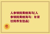 人参锁阳黄精海马(人参锁阳黄精海马：补肾壮阳养生佳品)