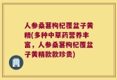人参桑葚枸杞覆盆子黄精(多种中草药营养丰富，人参桑葚枸杞覆盆子黄精款款珍贵)