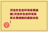 河池市生态环境局黄精刚(河池市生态环境局局长黄精刚的最新动态)