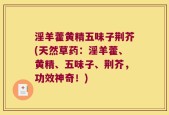 淫羊藿黄精五味子荆芥(天然草药：淫羊藿、黄精、五味子、荆芥，功效神奇！)