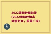 2022黄精种植前景(2022黄精种植市场潜力大，前景广阔)
