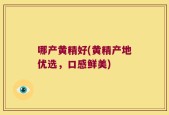 哪产黄精好(黄精产地优选，口感鲜美)