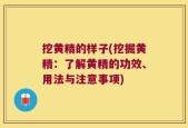 挖黄精的样子(挖掘黄精：了解黄精的功效、用法与注意事项)