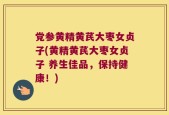 党参黄精黄芪大枣女贞子(黄精黄芪大枣女贞子 养生佳品，保持健康！)