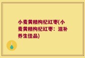 小麦黄精枸杞红枣(小麦黄精枸杞红枣：滋补养生佳品)