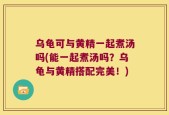 乌龟可与黄精一起煮汤吗(能一起煮汤吗？乌龟与黄精搭配完美！)
