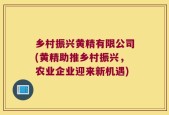 乡村振兴黄精有限公司(黄精助推乡村振兴，农业企业迎来新机遇)