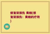 修复肾损伤 黄精(修复肾损伤：黄精的疗效)