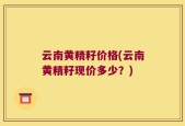 云南黄精籽价格(云南黄精籽现价多少？)