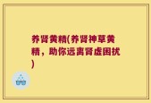 养肾黄精(养肾神草黄精，助你远离肾虚困扰)