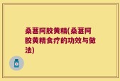 桑葚阿胶黄精(桑葚阿胶黄精食疗的功效与做法)