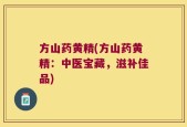 方山药黄精(方山药黄精：中医宝藏，滋补佳品)