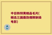 中日韩特黄精品毛片(精选三国最劲爆限制级电影)