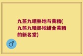 九蒸九晒熟地与黄精(九蒸九晒熟地结合黄精的新名堂)
