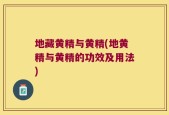 地藏黄精与黄精(地黄精与黄精的功效及用法)