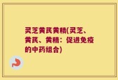 灵芝黄芪黄精(灵芝、黄芪、黄精：促进免疫的中药组合)