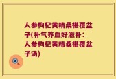 人参枸杞黄精桑椹覆盆子(补气养血好滋补：人参枸杞黄精桑椹覆盆子汤)