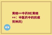 黄精++中药材(黄精++：中医药中的抗疲劳神药)
