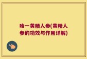 哈一黄精人参(黄精人参的功效与作用详解)