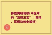 体悟黄精葛根(中医草药“清理三宝”：黄精、葛根功效全解析)