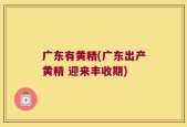 广东有黄精(广东出产黄精 迎来丰收期)