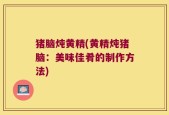 猪脑炖黄精(黄精炖猪脑：美味佳肴的制作方法)