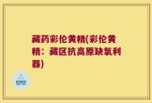 藏药彩伦黄精(彩伦黄精：藏区抗高原缺氧利器)