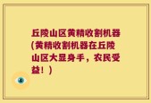 丘陵山区黄精收割机器(黄精收割机器在丘陵山区大显身手，农民受益！)