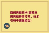 西藏黄精技术(西藏发掘黄精神奇疗效，技术引领中西医结合)