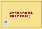 草本黄精丸产地(草本黄精丸产自哪里？)
