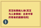 灵芝和黄精人参(灵芝与人参黄精：古老中草药带来的健康功效)
