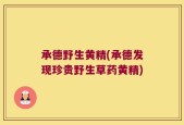 承德野生黄精(承德发现珍贵野生草药黄精)
