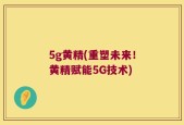 5g黄精(重塑未来！黄精赋能5G技术)