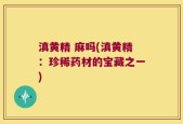 滇黄精 麻吗(滇黄精：珍稀药材的宝藏之一)
