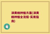 滇黄精种植方案(滇黄精种植全流程-实用指南)