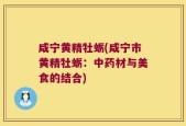 咸宁黄精牡蛎(咸宁市黄精牡蛎：中药材与美食的结合)