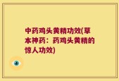 中药鸡头黄精功效(草本神药：药鸡头黄精的惊人功效)