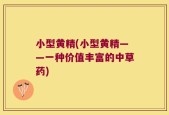 小型黄精(小型黄精——一种价值丰富的中草药)