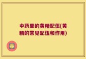 中药里的黄精配伍(黄精的常见配伍和作用)
