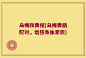乌梅和黄精(乌梅黄精配对，增强身体素质)