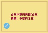 山东中草药黄精(山东黄精：中草药之王)