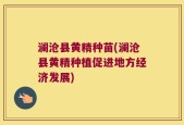 澜沧县黄精种苗(澜沧县黄精种植促进地方经济发展)