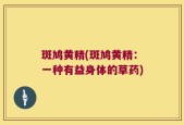 斑鸠黄精(斑鸠黄精：一种有益身体的草药)